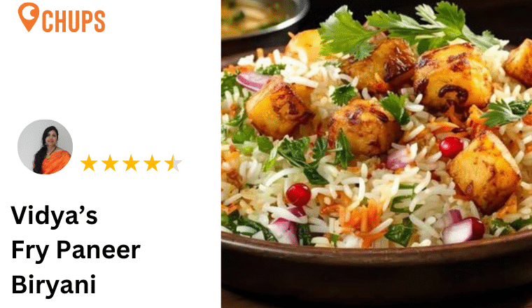 Fry paneer biryani