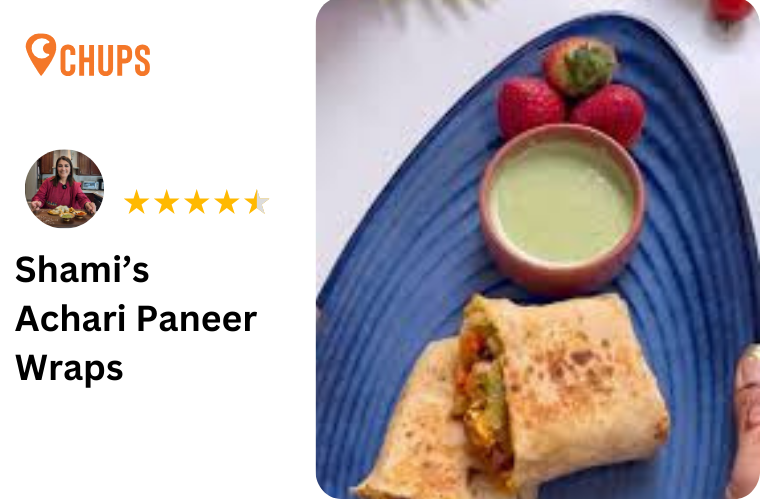 achari paneer wrap